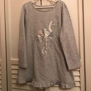 Lilly Pulitzer Heathered Seaside Grey Flamingo Top